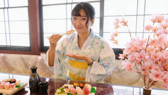 東京櫻花限定主題日式屋形船相撲秀體驗（含8品壽司+日本清酒+相撲秀+專業三味線表演）