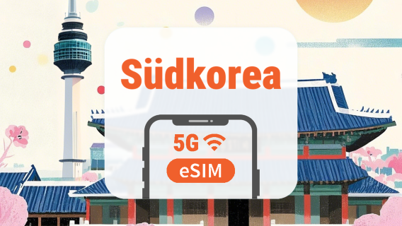 Südkorea 5G eSIM | Dual-Netzwerk • KI-Apps & TikTok | 1–30 Tage | QR-Code