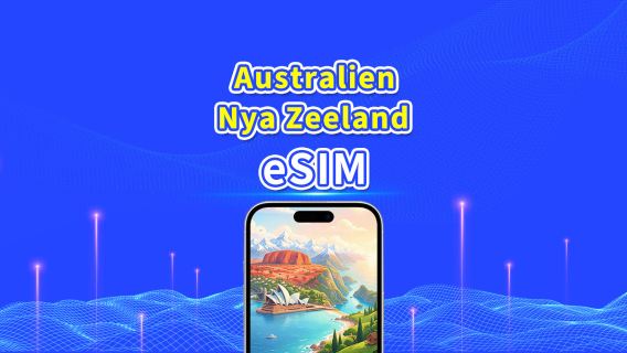 Australien/Nya Zeeland 5G eSIM | Dagspaket/Datapaket | 24-timmarsdebitering | 1–30 dagar | QR-kod