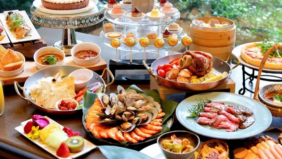 Taipei Marriott Hotel Garden Kitchen Wednesday to Sunday Seafood Salad Bar Afternoon Tea Buffet Voucher