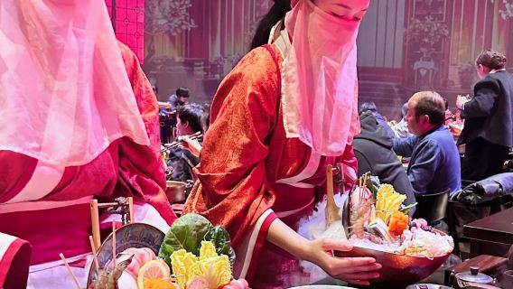 Chongqing - Banquet of Ba Kingdom - China Huali Banquet - noble etiquette dining show performance - immersive ancient court music/stage play performance - optional Hanfu costumes - lunch/dinner