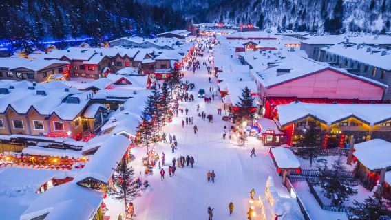 中國雪鄉+大禿頂山+冰雪畫廊純玩一日遊【漢服拍照丨雪地摩托車】