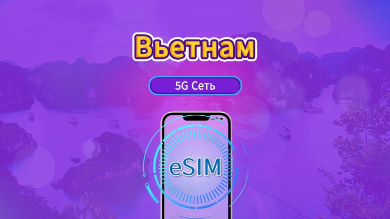 Вьетнам|4G/5G eSIM|Ежедневный пакет / Пакет трафика|Круглосуточная тарификация|1-30 дней|QR-код