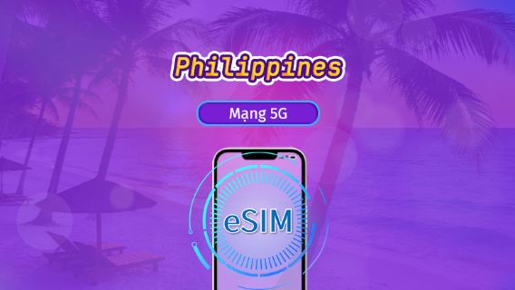 Philippines | eSIM 5G/4G | Vé ngày/Gói tổng | Tính phí mỗi 24 giờ | 1-30 ngày | Mã QR