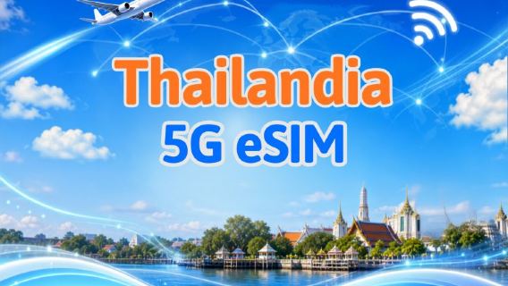 Thailandia | eSIM 5G | Pass giornaliero / Pacchetto totale | Fatturazione ogni 24 ore | 1-30 giorni | Codice QR