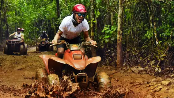 Cancún Adventure Tour with ATV, Zip Lines, Cenote and Reef Snorkelling
