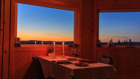Fairbanks: cena in yurta a tarda notte e aurora boreale