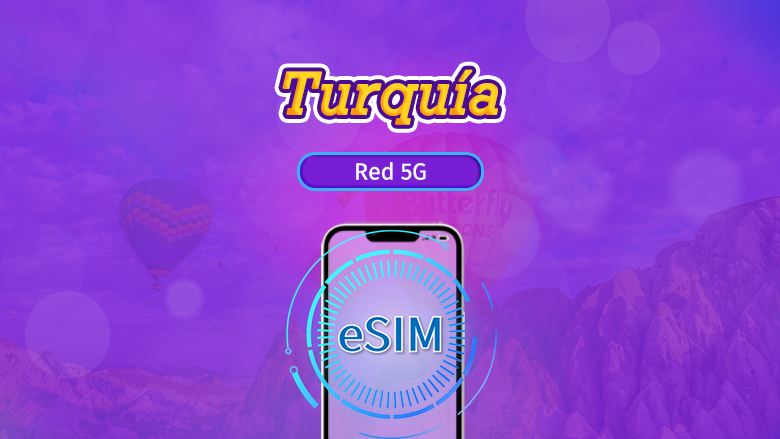 Turquía | eSIM 5G/4G | Paquete Diario / Paquete de Volumen Total | Facturación por Día Natural | 1-30 Días | Código QR