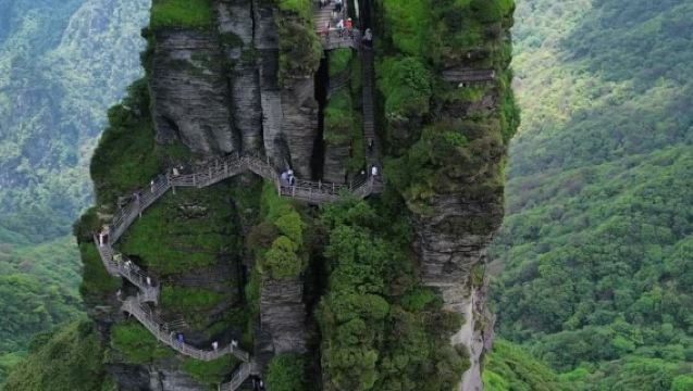 China · Guizhou · Gunung Fanjing · Pintu Timur/Pintu Barat sehala, ambil/hantar (tidak termasuk tiket masuk)