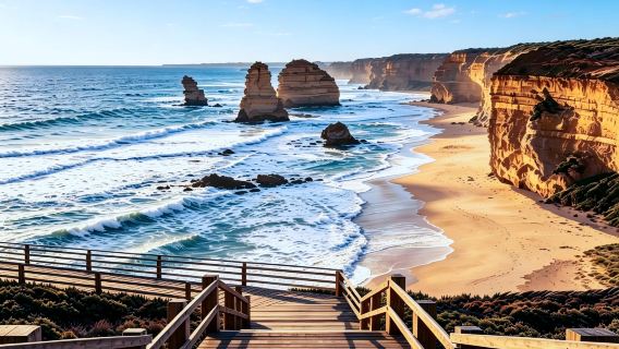 Excursión de un día por el Sendero de la Gran Carretera Oceánica de Melbourne y los Doce Apóstoles con opción a los Escalones de Gibson/contraluz