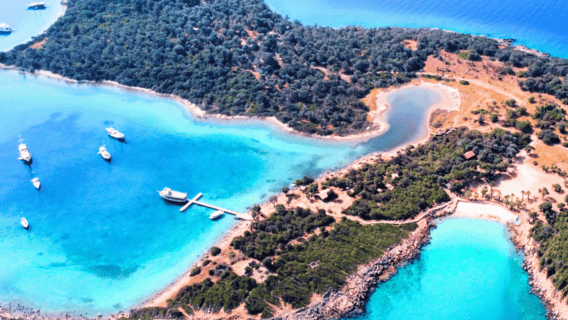 Lawatan Bot Marmaris Pulau Cleopatra & Teluk Gökova dengan Pindahan dan Makan Tengahari