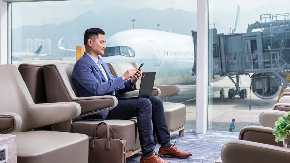 Access to the VIP lounge at Hong Kong International Airport HKG Plaza Premium lounge with meal available at gates 1/35/60