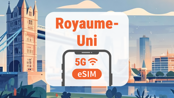 Royaume-Uni 5G eSIM | Triple Réseau • IA & TikTok | 1–30 Jours | Code QR