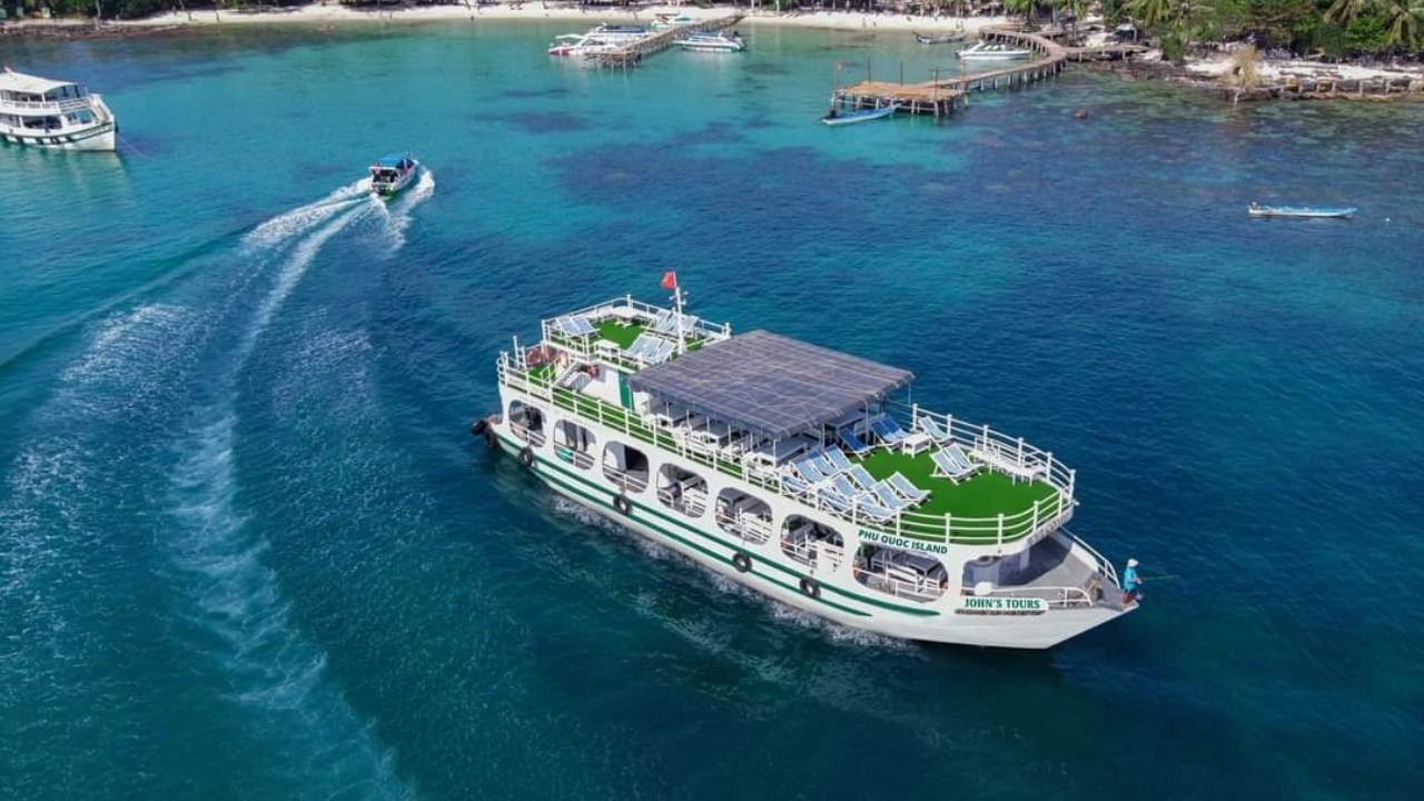 フーコック島大船双島ワンデーツアー 【シュノーケリング+フィッシング+ホテル送迎+ランチ】