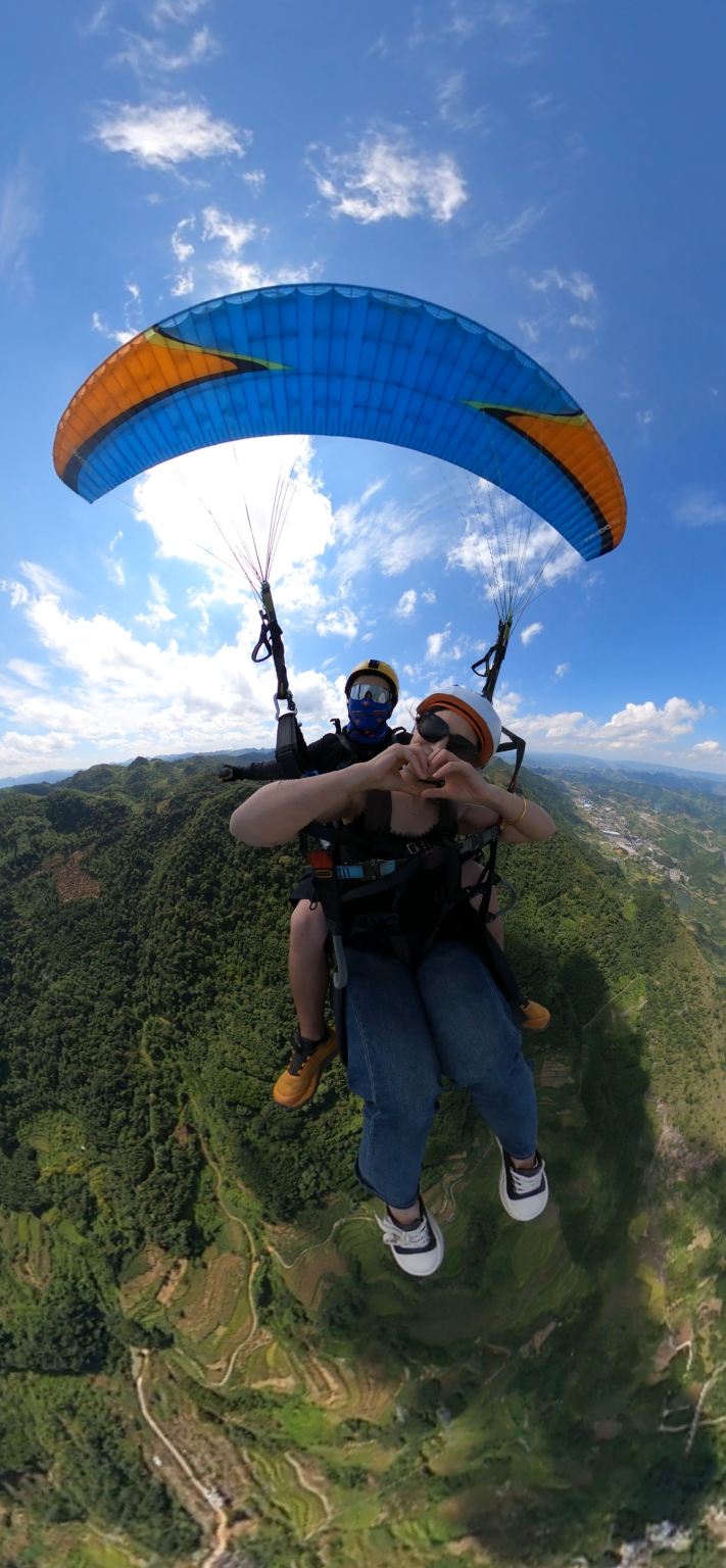 興義萬峯林滑翔傘基地+萬峰林景區滑翔傘飛行體驗【專業教練一對一飛行】