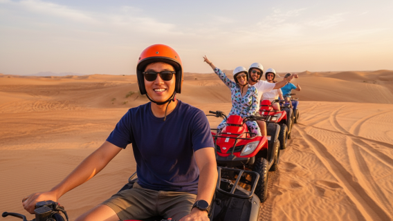 Dubai Red Dunes ATV Quad Bike Camel Ride and BBQ Dinner