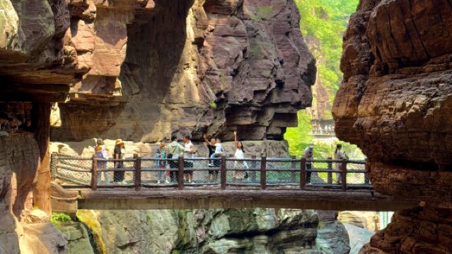 Jiaozuo Yuntai Mountain Scenic Area + Zhuyu Peak + Zhenwu Temple + Yaowang Cave 1-day tour with Chinese and English services (admission ticket not included)