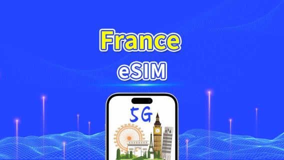 France eSIM | High-Speed Data | 5G/4G | Daily/Data Package | 24-Hour | 1-30 Days | QR Code