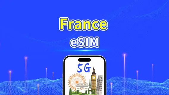 eSIM Prancis | Data Kecepatan Tinggi | 5G/4G | Paket Harian/Data | 24 Jam | 1-30 Hari | Kode QR