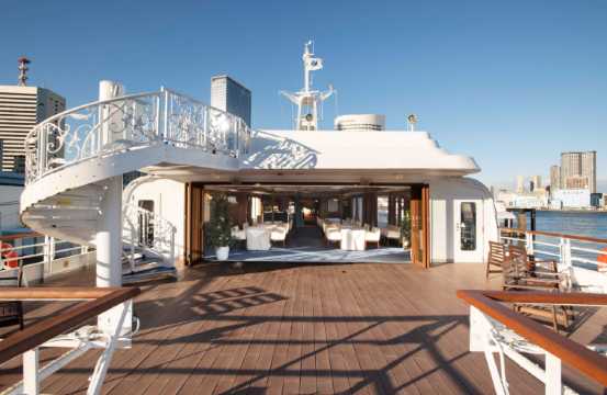 日本東京灣晚餐遊船體驗（飽覽彩虹橋、東京鐵塔和晴空塔的迷人景觀，欣賞東京灣的夜景）