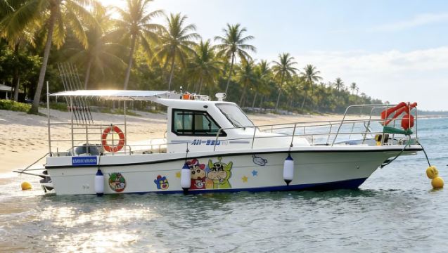 [Sewa Kapal Layar di Weihai] Pulau Liugong Weihai, kapal mewah import 11 meter 'Cheng Yu' + sewa kapal 3 jam + buah-buahan dan minuman + pengalaman memandu kapal layar sendiri + memancing di laut