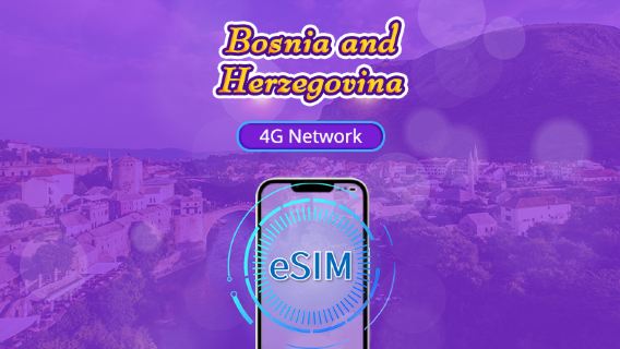Bosnia and Herzegovina | 4G eSIM | Daily package/traffic package | Supports TikTok and ChatGPT | 24 hr billing | 1-30 days | QR