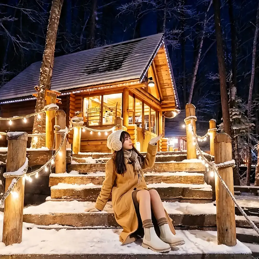 スノーインサマー Hokkaido winter limited | Christmas tree + Shirogane Blue Pond