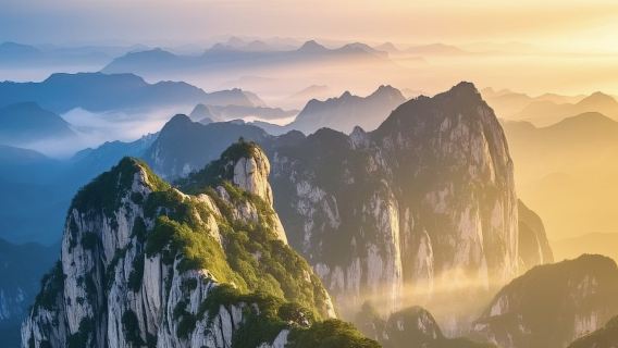 華山一日遊【可選西峰北峰索道/專屬休息室/含門票及來回回車】