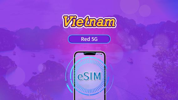 Vietnam | 5G eSIM | Pase diario/Paquete total | Facturación cada 24 horas | 1-30 días | Código QR