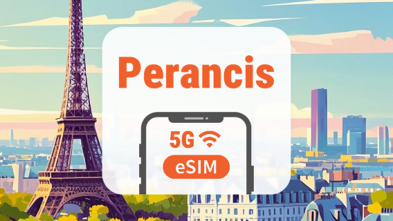 eSIM 5G France | 2 rangkaian • All AI & TikTok | 1–30 hari | QR Code
