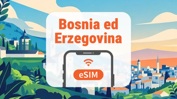 Bosnia ed Erzegovina eSIM | AI & TikTok | 1–30 Giorni | Codice QR