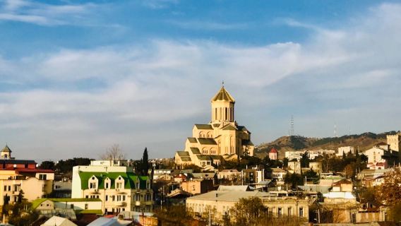 Holy Trinity Cathedral + Liberty Square + Jvari Monastery + Sulfur Baths