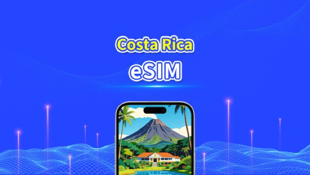 Costa Rica eSIM | 4G | Tages-/Gesamt-Datenpaket | 1–30 Tage | 24-Stunden-Abrechnung | QR-Code