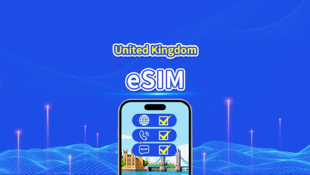UK 5G eSIM | CTExcel (Rangkaian EE) | Pelan Data Penuh dengan Panggilan & SMS | 7-30 Hari | Penagihan 24 Jam | QR Code