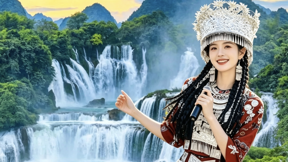 Lawatan Sehari ke Air Terjun Rentas Negara Detian: Pakej Bas Ekspres + Lawatan ke Desa Ming Shi + Empangan Sisik Ikan + Termasuk Makan Tengahari