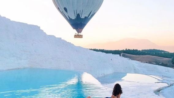 Turquie : Excursion d'une journée en voiture avec chauffeur à Antalya – Pamukkale + Hiérapolis