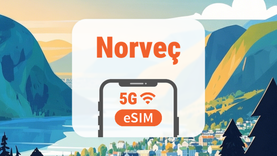 Norveç 5G eSIM | Çift Şebeke • Tüm AI & TikTok | 1–30 Gün | QR Kod
