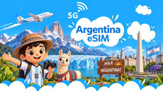 Argentina eSIM | Daglig datapaket | 1–30 dagar | 24-timmars fakturering | QR-kod