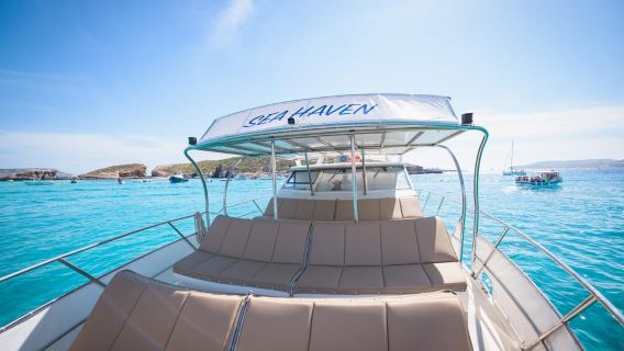Comino:Blue & Crystal Lagoon,Gozo & Seacaves Half day cruise