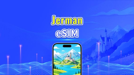 Jerman 5G eSIM  | 3 jaringan | Mendukung AI & TikTok Sepenuhnya | Paket Data Harian/Total | 1–30 Hari | Penagihan 24 Jam | Kode QR