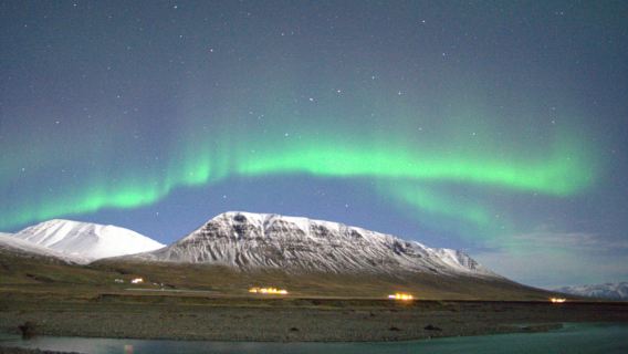 Iceland Akureyri forest lagoon hot spring + northern lights cruise | includes hot spring ticket | city area transfer