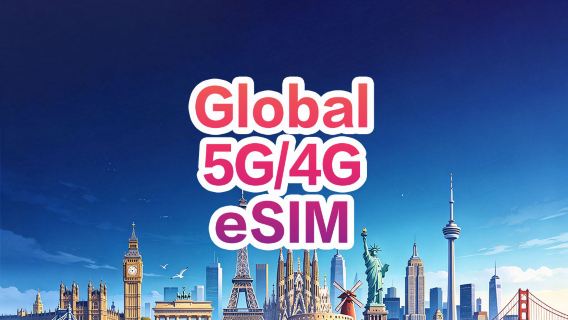 Global eSIM (149 countries/regions) 4G/5G | eSIM | China Mobile CMLink | 1-30 day optional | Instant order and use | Supports hotspots | QR Code