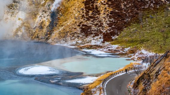 Lake Toya Hot Spring > Nakayama Pass > Showa-shinzan > Shikotsu Toya National Park Silo Observation Deck > Lake Shikotsu 1-day tour