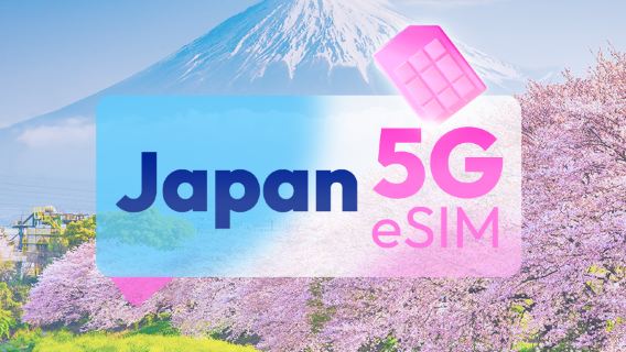 Jepang · KDDI eSIM · 5G kecepatan tinggi/100GB/hari · Hotspot tersedia · Tidak perlu mengeluarkan kartu · Paket harian/paket data · Kode QR