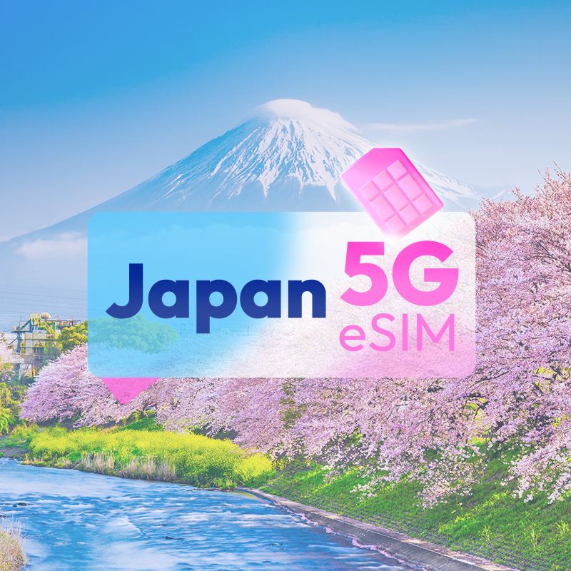 Jepang · KDDI eSIM · 5G kecepatan tinggi/100GB/hari · Hotspot tersedia · Tidak perlu mengeluarkan kartu · Paket harian/paket data · Kode QR