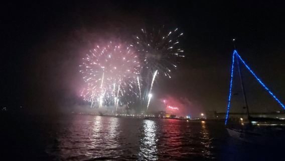 New Year's Eve on a Boat with Champagne and Fireworks!!!