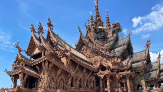 Depart from Bangkok: The Sanctuary of Truth + Nong Nooch Tropical Garden + General Hill Observation Deck + Pattaya Beach one-day tour