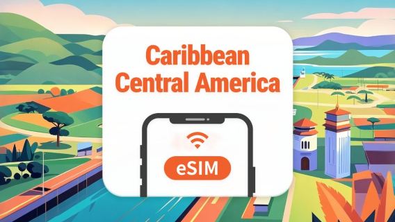 Central America & Caribbean 13 Countries eSIM | All AI & TikTok | 1–30 Days | QR Code