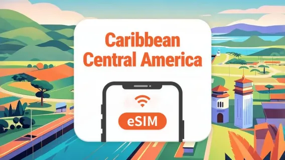 Central America & Caribbean 13 Countries eSIM | All AI & TikTok | 1–30 Days | QR Code