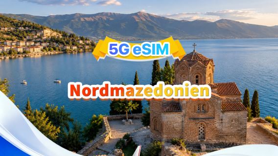 Nordmazedonien 5G eSIM | Dual-Netz · Unterstützt All AI & TikTok | 500 MB/Tag - Gesamtvolumen 30 GB | 1–30 Tage | 24-Stunden-Abrechnung | QR-Code
